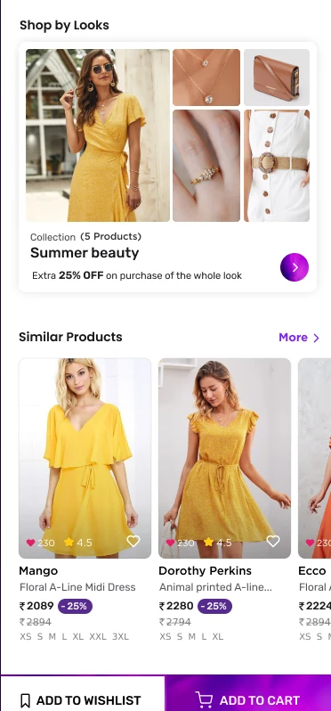 'Shop by Looks' summer beauty collection with similar products