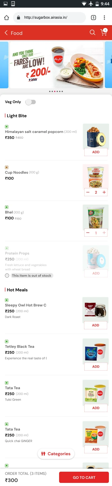 Food & Beverages listing