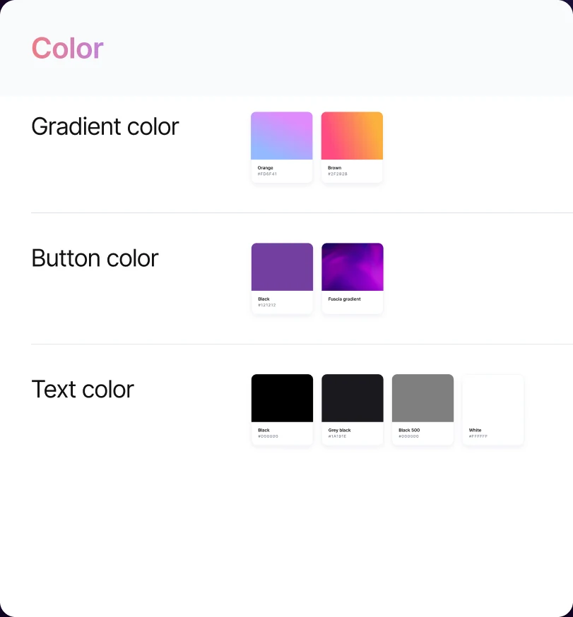 Colour palette